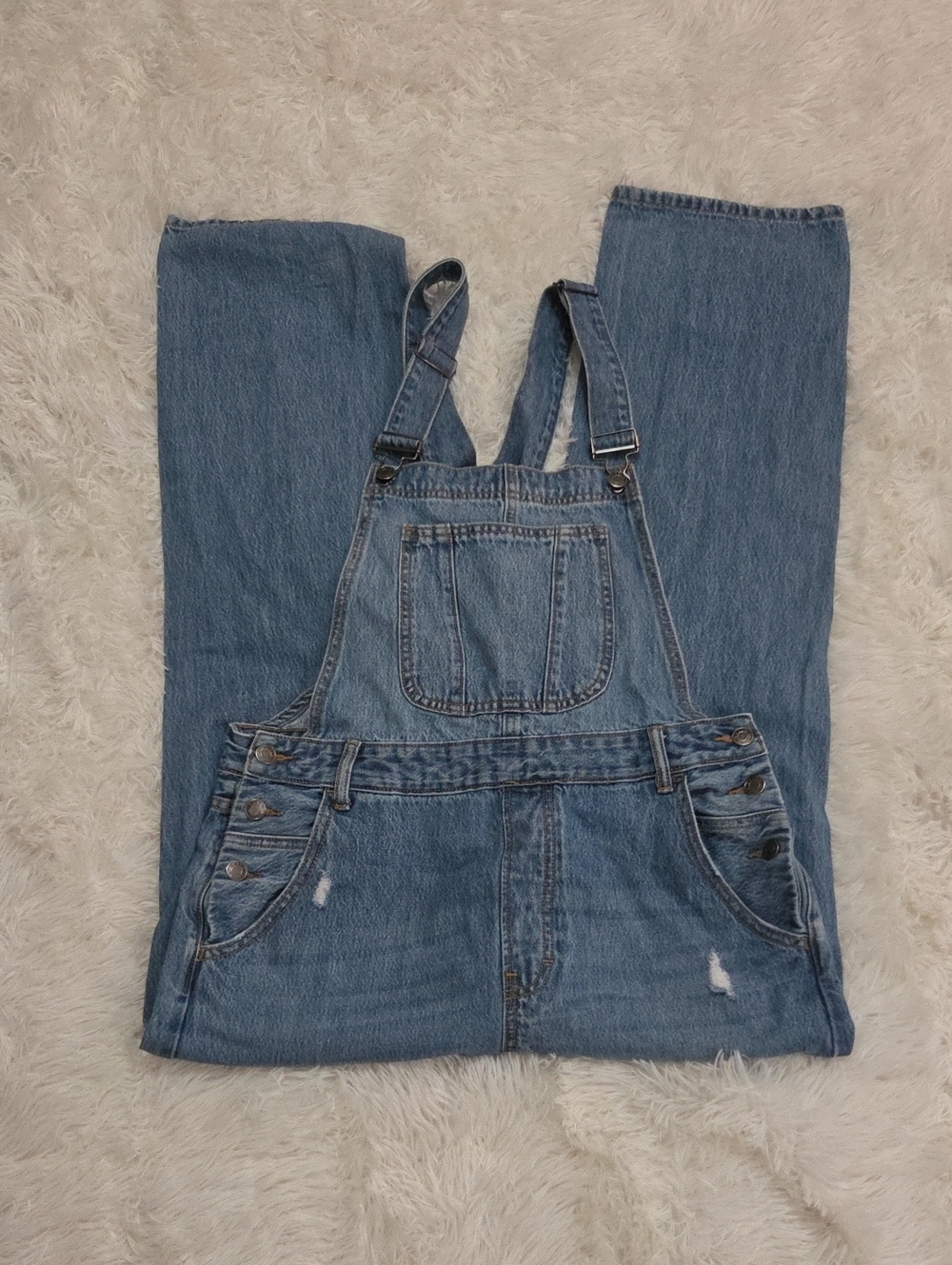 Cello Denim Blue Women's Overalls with Bib Pocket